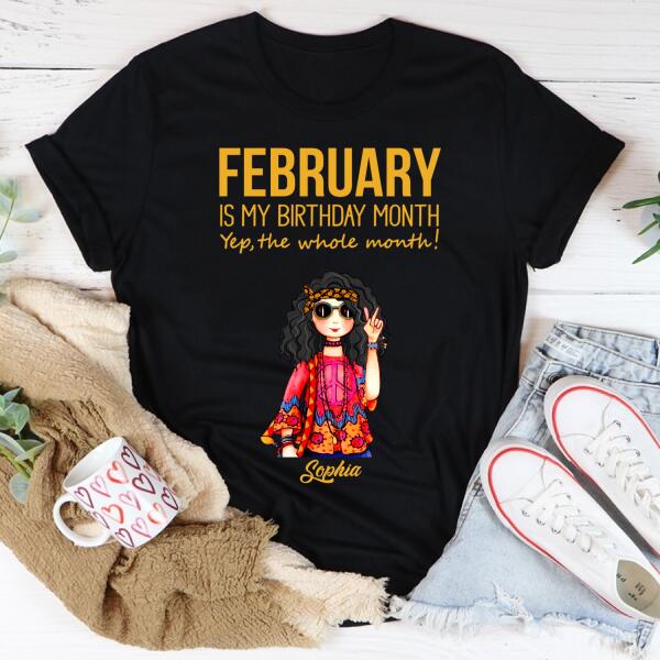 February Birthday Shirt, Custom Birthday Shirt, Queens Born In February, February Birthday Shirts For Woman, February Birthday Gifts