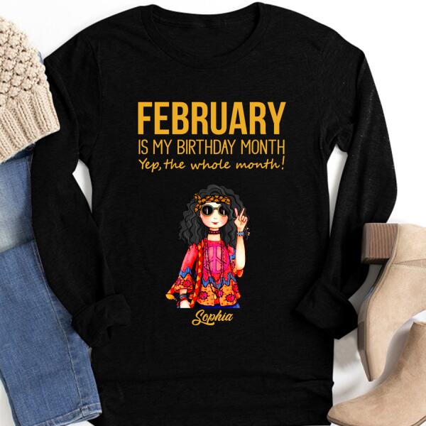 February Birthday Shirt, Custom Birthday Shirt, Queens Born In February, February Birthday Shirts For Woman, February Birthday Gifts