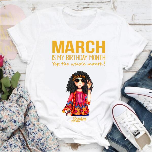 March Birthday Shirt, Custom Birthday Shirt, Queens Born In March, March Birthday Shirts For Woman, March Birthday Gifts