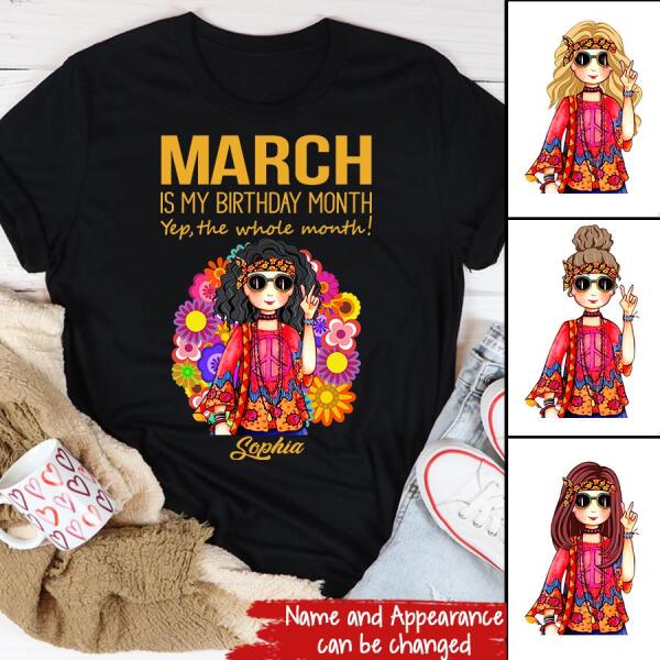 March Birthday Shirt, Custom Birthday Shirt, Queens Born In March, March Birthday Shirts For Woman, March Birthday Gifts