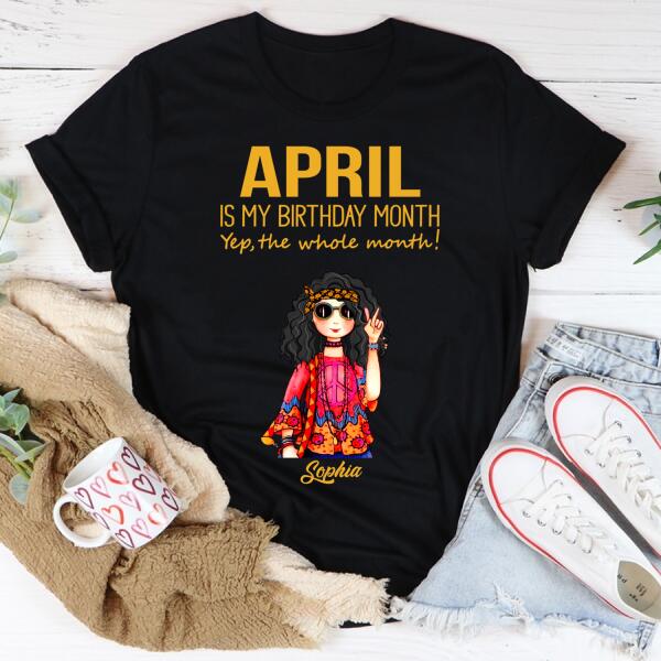April Birthday Shirt, Custom Birthday Shirt, Queens Born In April, April Birthday Shirts For Woman, April Birthday Gifts