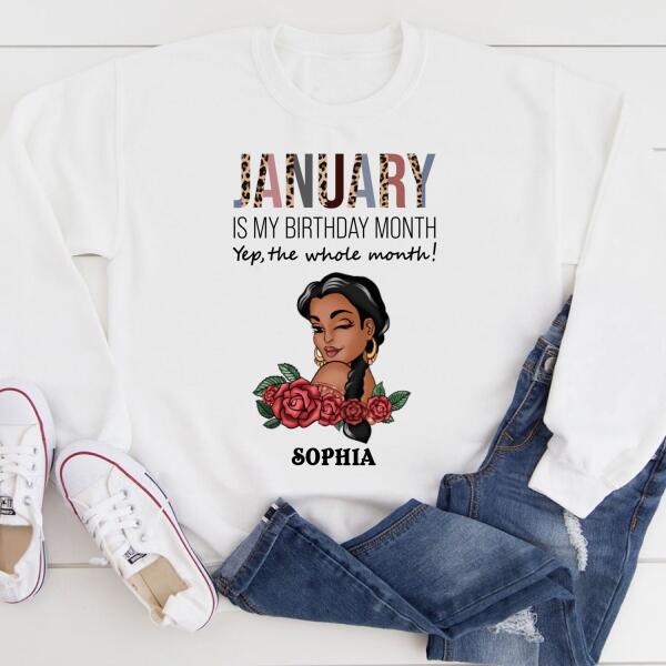 January Birthday Shirt, Custom Birthday Shirt, Queens Born In January, January Birthday Gifts, January shirts for Woman