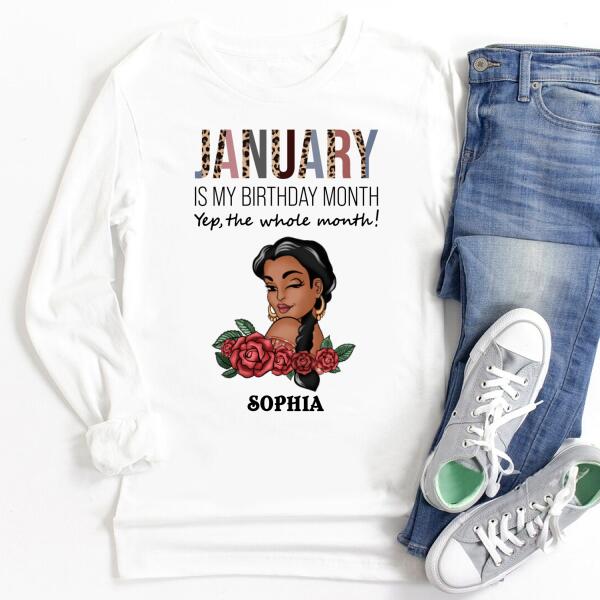 January Birthday Shirt, Custom Birthday Shirt, Queens Born In January, January Birthday Gifts, January shirts for Woman