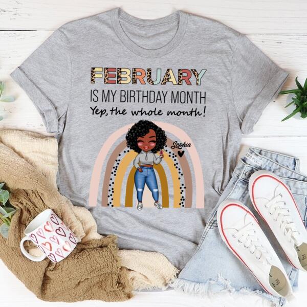 February Birthday Shirt, Custom Birthday Shirt, Queens Born In February, February Birthday Shirts For Woman, February Birthday Gifts