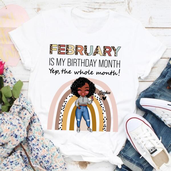 February Birthday Shirt, Custom Birthday Shirt, Queens Born In February, February Birthday Shirts For Woman, February Birthday Gifts