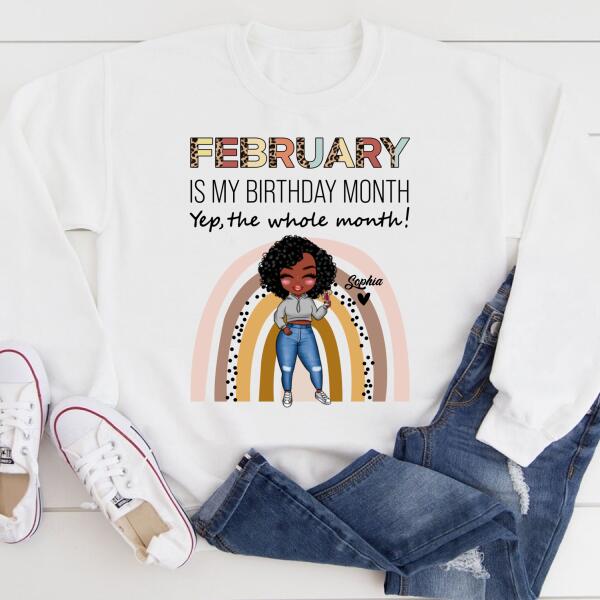 February Birthday Shirt, Custom Birthday Shirt, Queens Born In February, February Birthday Shirts For Woman, February Birthday Gifts