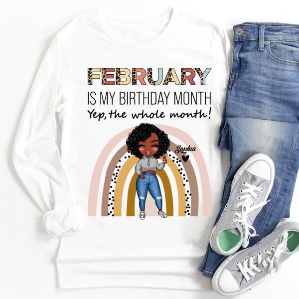 February Birthday Shirt, Custom Birthday Shirt, Queens Born In February, February Birthday Shirts For Woman, February Birthday Gifts