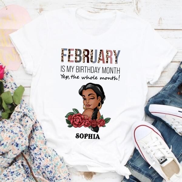 February Birthday Shirt, Custom Birthday Shirt, Queens Born In February, February Birthday Shirts For Woman, February Birthday Gifts