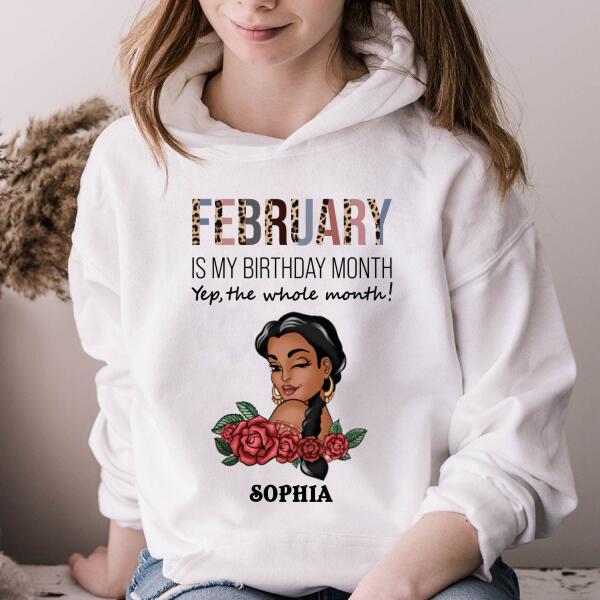 February Birthday Shirt, Custom Birthday Shirt, Queens Born In February, February Birthday Shirts For Woman, February Birthday Gifts