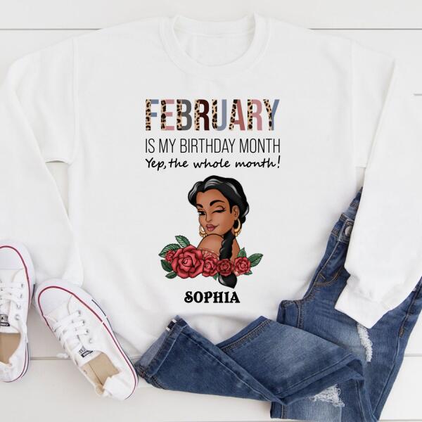 February Birthday Shirt, Custom Birthday Shirt, Queens Born In February, February Birthday Shirts For Woman, February Birthday Gifts