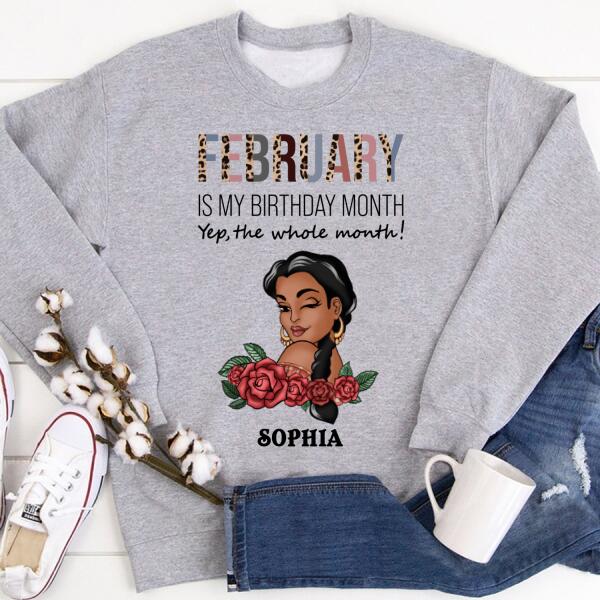 February Birthday Shirt, Custom Birthday Shirt, Queens Born In February, February Birthday Shirts For Woman, February Birthday Gifts