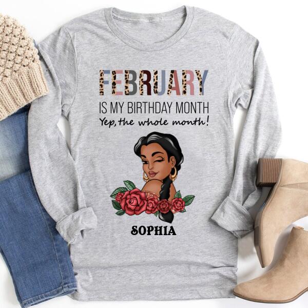 February Birthday Shirt, Custom Birthday Shirt, Queens Born In February, February Birthday Shirts For Woman, February Birthday Gifts