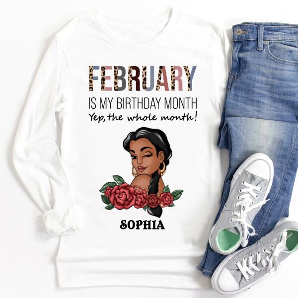 February Birthday Shirt, Custom Birthday Shirt, Queens Born In February, February Birthday Shirts For Woman, February Birthday Gifts