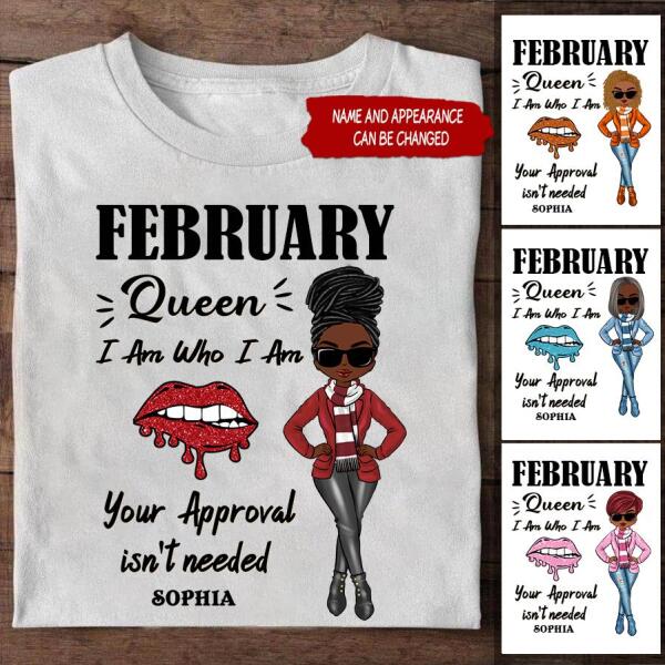 February Birthday Shirt, Custom Birthday Shirt, Queens Born In February, February Birthday Shirts For Woman, February Birthday Gifts
