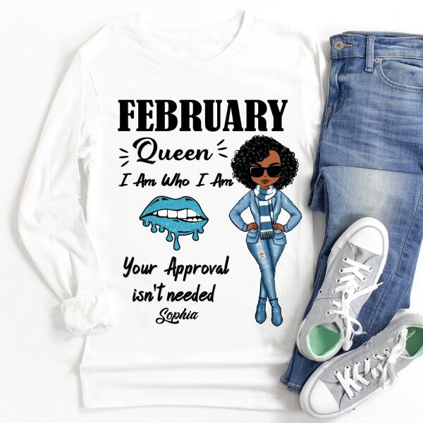 February Birthday Shirt, Custom Birthday Shirt, Queens Born In February, February Birthday Shirts For Woman, February Birthday Gifts