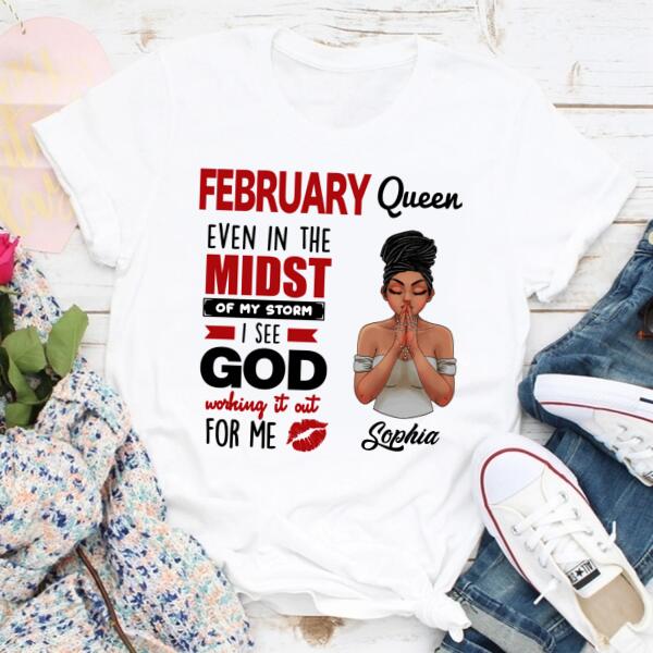February Birthday Shirt, Custom Birthday Shirt, Queens Born In February, February Birthday Shirts For Woman, February Birthday Gifts