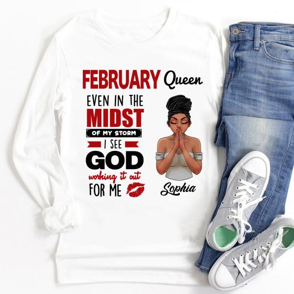 February Birthday Shirt, Custom Birthday Shirt, Queens Born In February, February Birthday Shirts For Woman, February Birthday Gifts