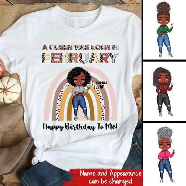 February Birthday Shirt, Custom Birthday Shirt, Queens Born In February, February Birthday Gifts, February shirts for Woman