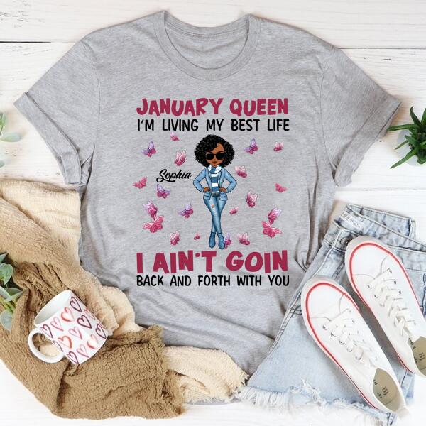 January Birthday Shirt, Custom Birthday Shirt, Queens Born In January, January Birthday Gifts, January shirts for Woman