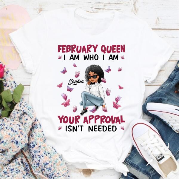 February Birthday Shirt, Custom Birthday Shirt, Queens Born In February, February Birthday Gifts, February shirts for Woman