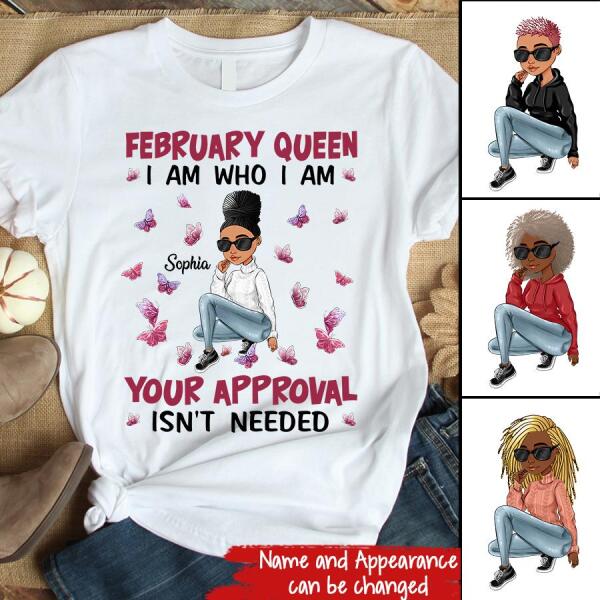 February Birthday Shirt, Custom Birthday Shirt, Queens Born In February, February Birthday Gifts, February shirts for Woman