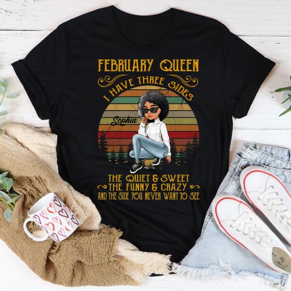 February Birthday Shirt, Custom Birthday Shirt, Queens Born In February, February Birthday Shirts For Woman, February Birthday Gifts