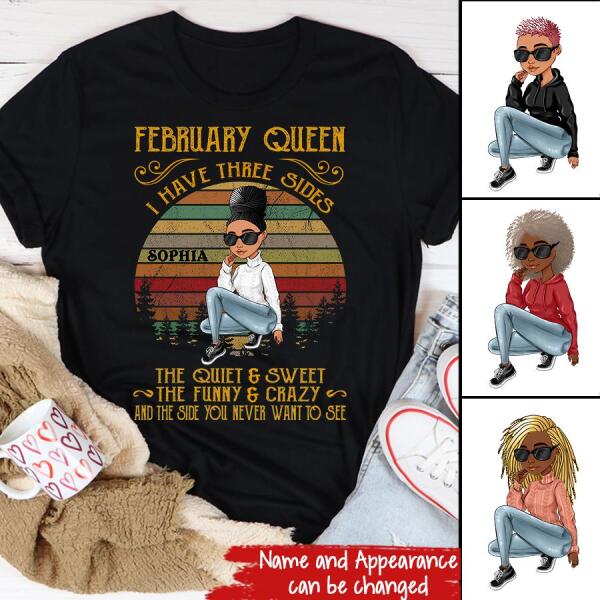February Birthday Shirt, Custom Birthday Shirt, Queens Born In February, February Birthday Shirts For Woman, February Birthday Gifts