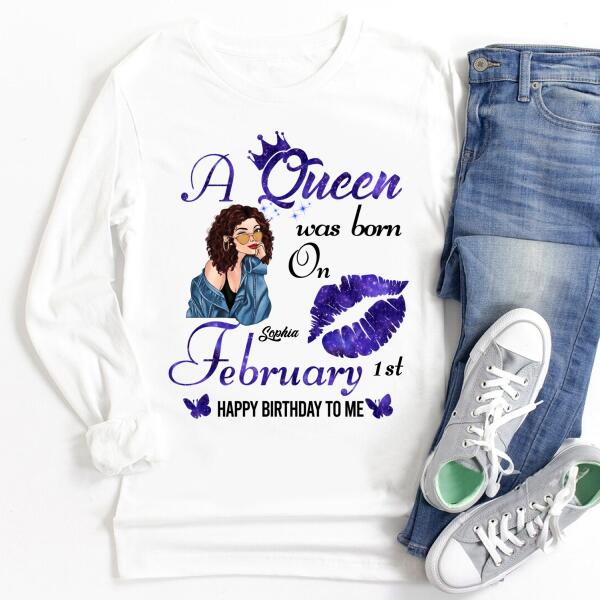 February Birthday Shirt, Custom Birthday Shirt, Queens Born In February, February Birthday Gifts, February Queen shirt, February Birthday Shirts For Woman, Her Birthday Gifts For February
