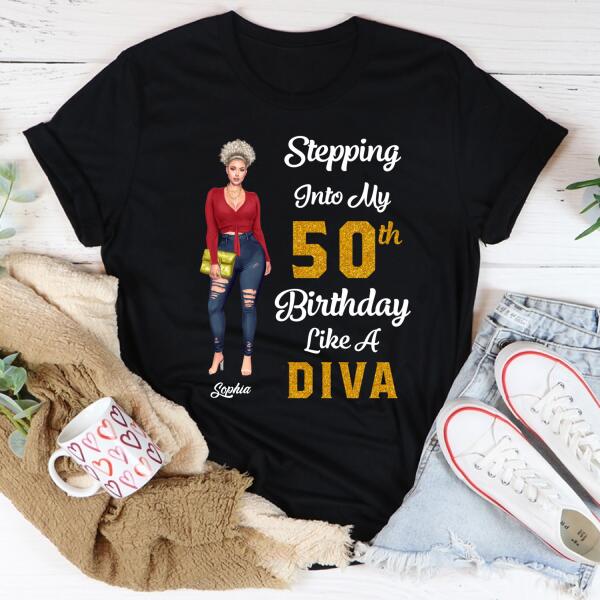 Chapter 50, Fabulous Since 1972 50th Birthday Unique T Shirt For Woman, Custom Birthday Shirt, Her Gifts For 50 Years Old , Turning 50 Birthday Cotton Shirt