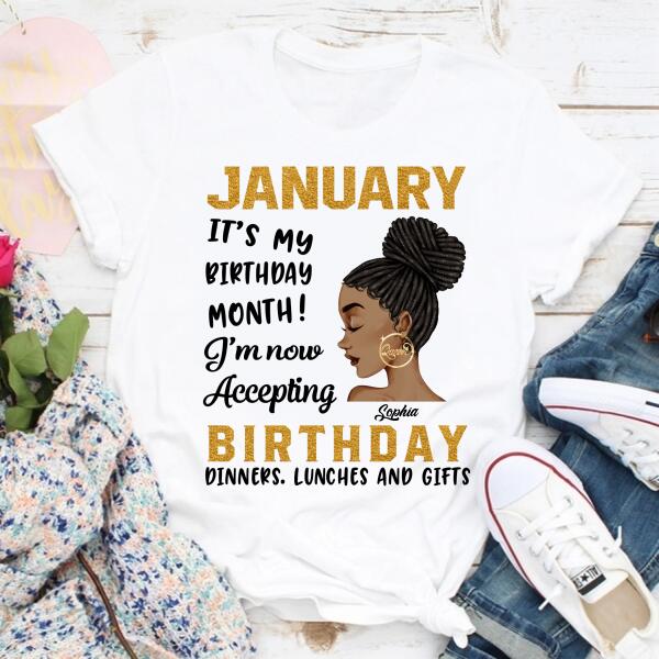 January Birthday Shirt, Custom Birthday Shirt, Queens Born In January, January Birthday Gifts, January shirts for Woman