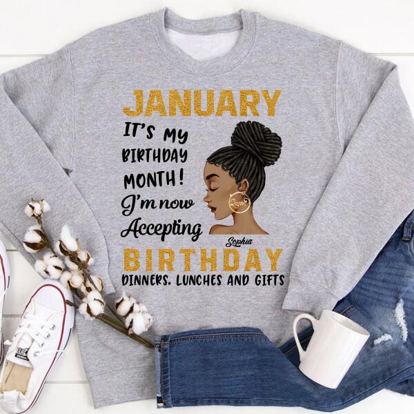 January Birthday Shirt, Custom Birthday Shirt, Queens Born In January, January Birthday Gifts, January shirts for Woman