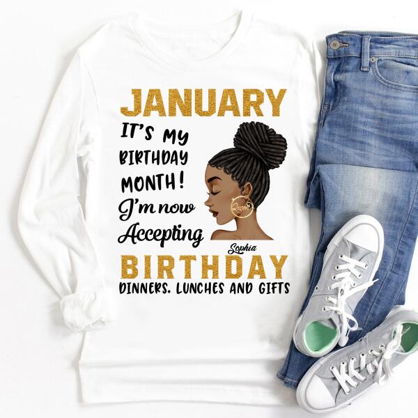 January Birthday Shirt, Custom Birthday Shirt, Queens Born In January, January Birthday Gifts, January shirts for Woman