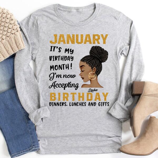 January Birthday Shirt, Custom Birthday Shirt, Queens Born In January, January Birthday Gifts, January shirts for Woman