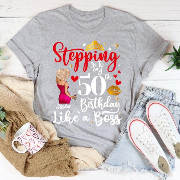 Custom Birthday Shirts, Chapter 50, Fabulous Since 1972 50th Birthday Unique T Shirt For Woman, Her Gifts For 50 Years Old, Turning 50 Birthday Cotton Shirt
