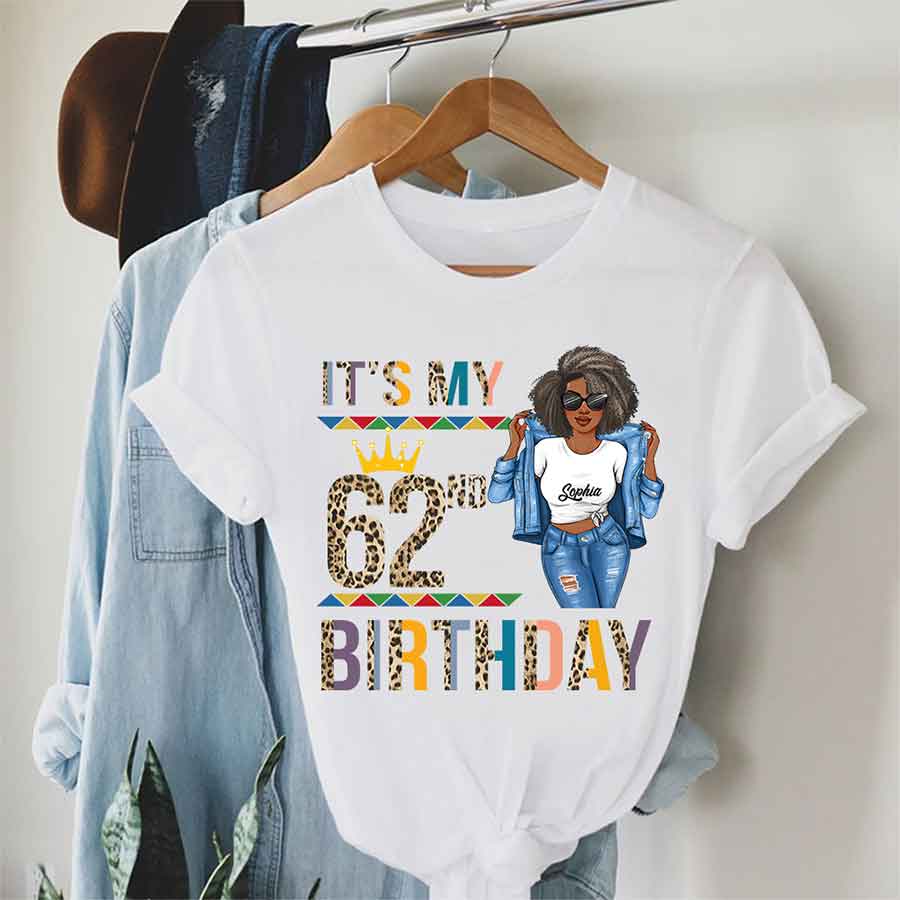 Personalized 62nd Birthday Shirts, Custom Birthday Shirts, Turning 62 Shirt For Women, Turning 62 And Fabulous Shirt, Best Gifts For Women Turning 62-YPT-HCT