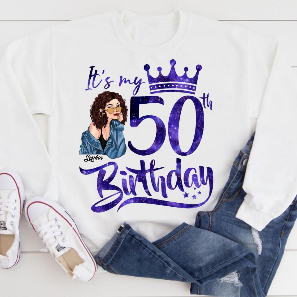 Chapter 50, Fabulous Since 1975 50th Birthday Unique T Shirt For Woman, Custom Birthday Shirt, Her Gifts For 50 Years Old , Turning 50 Birthday Cotton Shirt