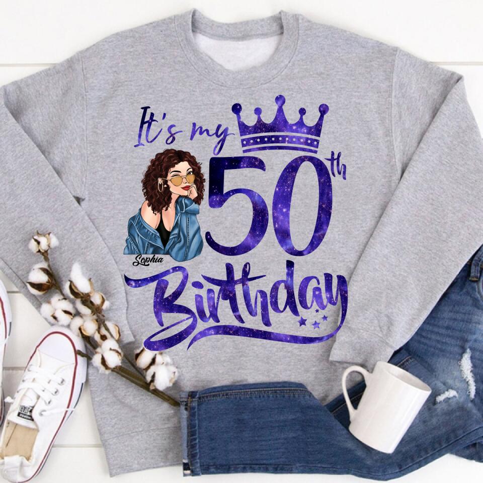 Chapter 50, Fabulous Since 1975 50th Birthday Unique T Shirt For Woman, Custom Birthday Shirt, Her Gifts For 50 Years Old , Turning 50 Birthday Cotton Shirt