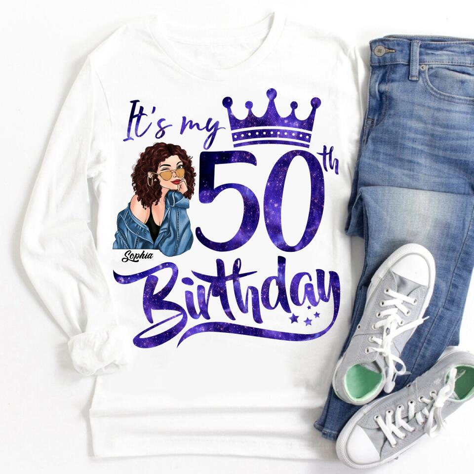 Chapter 50, Fabulous Since 1975 50th Birthday Unique T Shirt For Woman, Custom Birthday Shirt, Her Gifts For 50 Years Old , Turning 50 Birthday Cotton Shirt