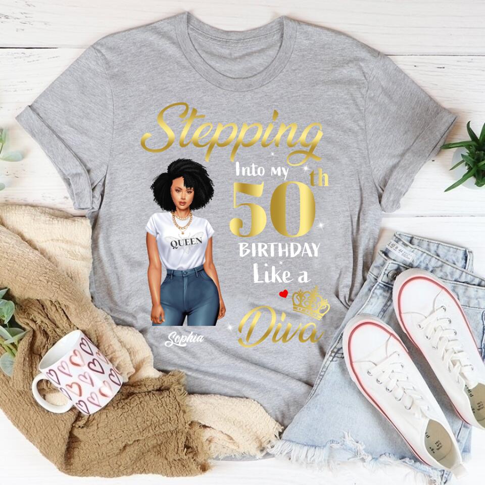 Chapter 50, Fabulous Since 1972 50th Birthday Unique T Shirt For Woman, Custom Birthday Shirt, Her Gifts For 50 Years Old , Turning 50 Birthday Cotton Shirt