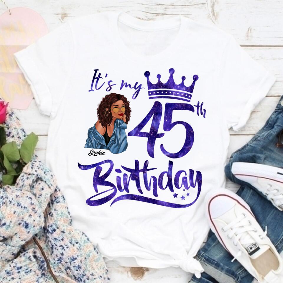 Chapter 45, Fabulous Since 1977 45th Birthday Unique T Shirt For Woman, Custom Birthday Shirt, Her Gifts For 45 Years Old , Turning 45 Birthday Cotton Shirt