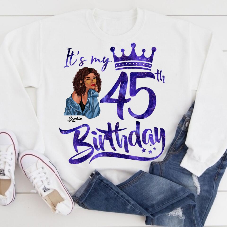 Chapter 45, Fabulous Since 1977 45th Birthday Unique T Shirt For Woman, Custom Birthday Shirt, Her Gifts For 45 Years Old , Turning 45 Birthday Cotton Shirt