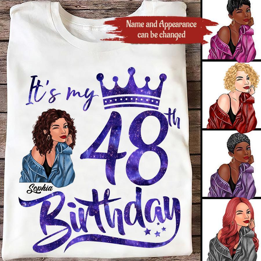 48th Birthday Shirts, Custom Birthday Shirts, Turning 48 Shirt, Gifts For Women Turning 48, 48 And Fabulous Shirt, 1974 Shirt, 47th Birthday Shirts For Her, It's My 48 Birthday