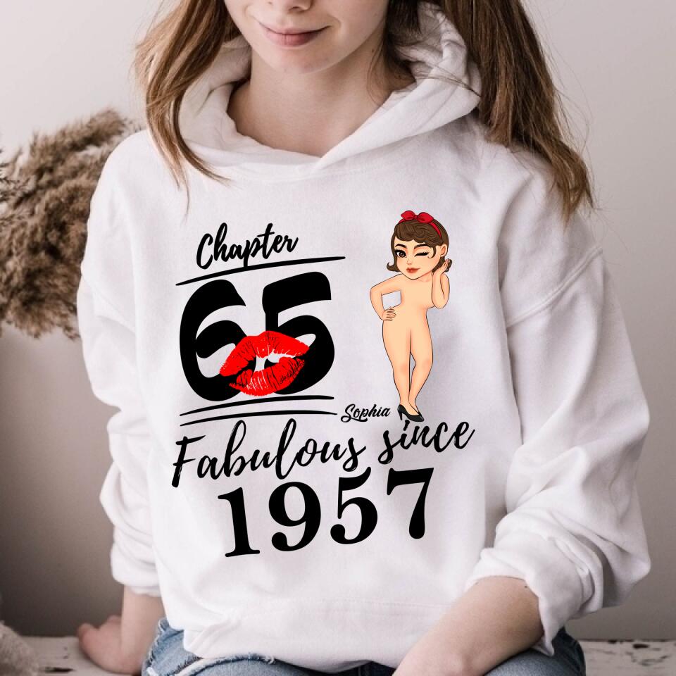 65th Birthday Shirts, Custom Birthday Shirts, Turning 65 Shirt For Women, Turning 65 And Fabulous Shirt, 1957 Shirt, Best Gifts For Women Turning 65