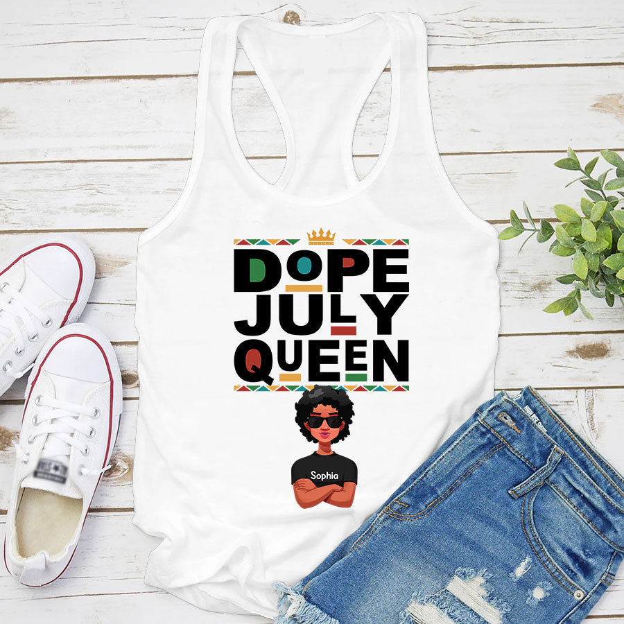 July Birthday Shirt, Custom Birthday Shirt, Queens Born In July, July Birthday Shirts For Woman