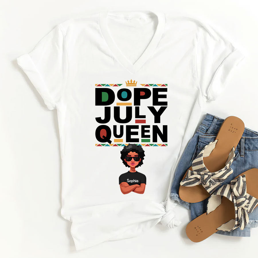 July Birthday Shirt, Custom Birthday Shirt, Queens Born In July, July Birthday Shirts For Woman