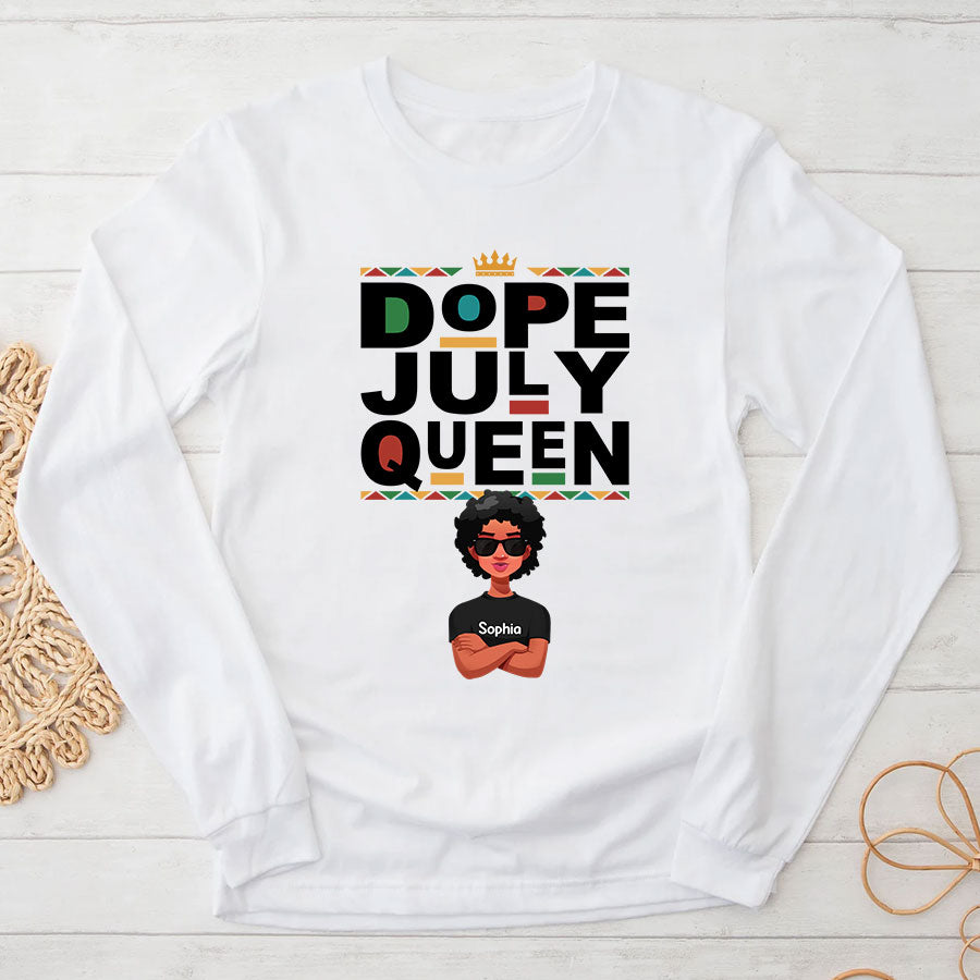 July Birthday Shirt, Custom Birthday Shirt, Queens Born In July, July Birthday Shirts For Woman