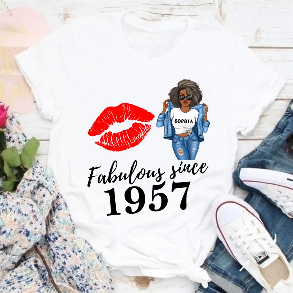 Chapter 57, Fabulous Since 1965 57th Birthday Unique T Shirt For Woman, Custom Birthday Shirt, Her Gifts For 57 Years Old , Turning 57 Birthday Cotton Shirt