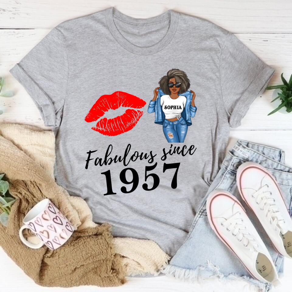 Chapter 57, Fabulous Since 1965 57th Birthday Unique T Shirt For Woman, Custom Birthday Shirt, Her Gifts For 57 Years Old , Turning 57 Birthday Cotton Shirt