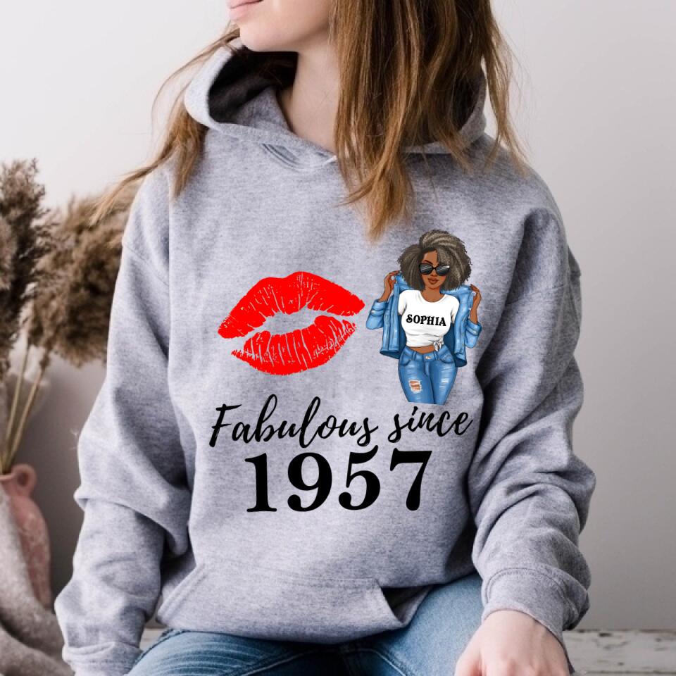 Chapter 57, Fabulous Since 1965 57th Birthday Unique T Shirt For Woman, Custom Birthday Shirt, Her Gifts For 57 Years Old , Turning 57 Birthday Cotton Shirt