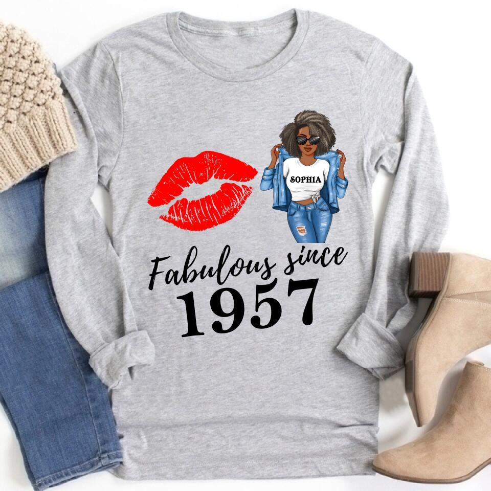 Chapter 57, Fabulous Since 1965 57th Birthday Unique T Shirt For Woman, Custom Birthday Shirt, Her Gifts For 57 Years Old , Turning 57 Birthday Cotton Shirt